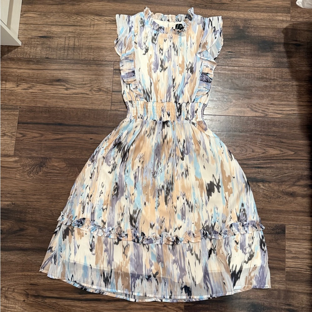 Aqua Girls Multicolor Ruffled Dress